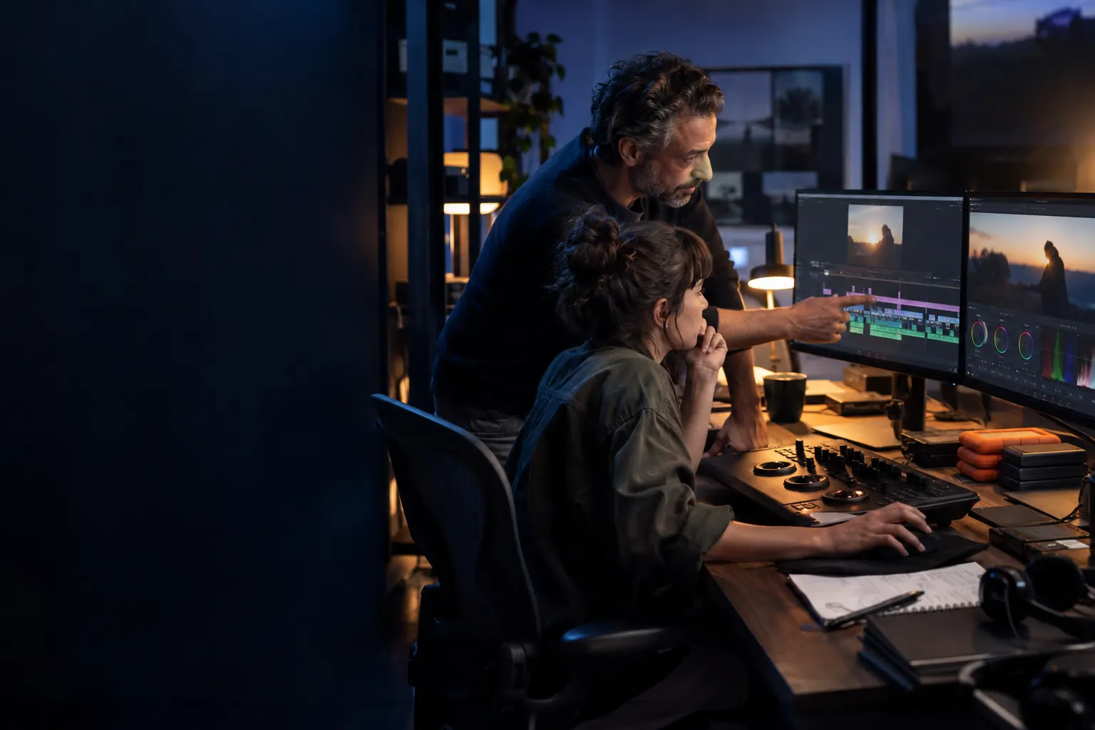 Illustration du travail de montage et de finition en postproduction